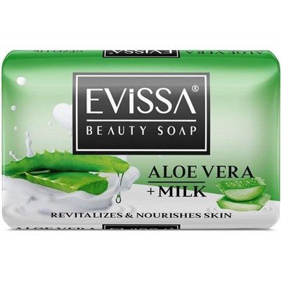 EVISSA Мыло туалетное 125г Алоэ+молоко  карт.уп.(Турция)