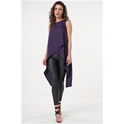 Туника асимметричная фиолетовая