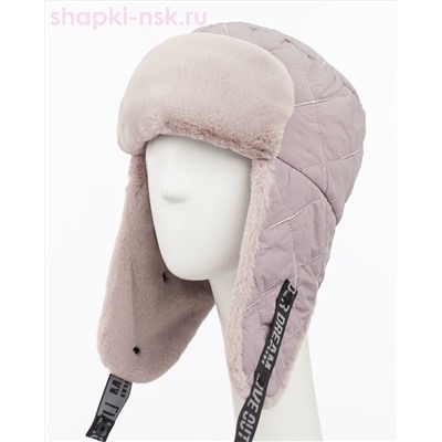 Тиффани плащевка стеганая хит Ушанка женская (56-58)