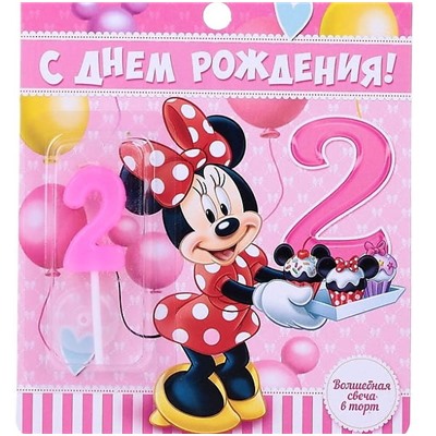 Свеча в торт «2 года» Микки