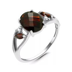 Кольцо из серебра гранат, Виталина