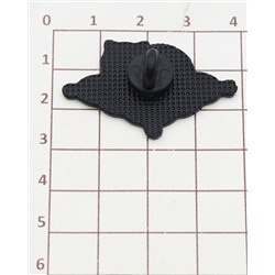 Металлический значок "Котик на подушке"