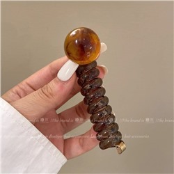 Резинка-пружинка для волос с ШАРИКОМ