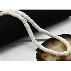 Бусы из Агата белого диски гр.7*3мм, 48см, 37,2г