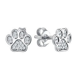 Серьги из серебра куб.циркон., Л-27179