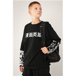 Детский лонгслив с двойным рукавом Happyfox