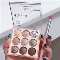 Палетка теней Dikalu 9 цветов запеченые + матовые №03