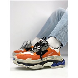 Кроссовки Balenciaga Triple S Orange\Blue