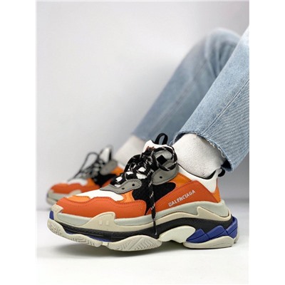 Кроссовки Balenciaga Triple S Orange\Blue