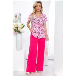 Блуза Амина (цветы фуксия) Б5480