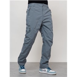 Брюки утепленный мужской зимние спортивные серого цвета 21137Sr