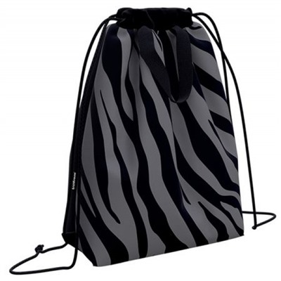 Сумка для сменной обуви с ручками 36,5х44 см Grey Zebra 60413 ErichKrause