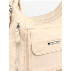 Сумка женская искусственная кожа Guecca-1665 (рюкзак),  2отд,  бежевый 254721