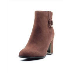 CDMD02-2 BROWN Ботильоны женские (натуральная замша, байка) размер 35