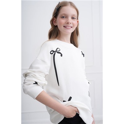 Свитшот оверсайз для девочки из футера трехнитки Happyfox