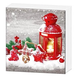 Салфетки бум. 2-х-сл. 33*33 20шт. Фреско  НГ Новогодний фонарь
