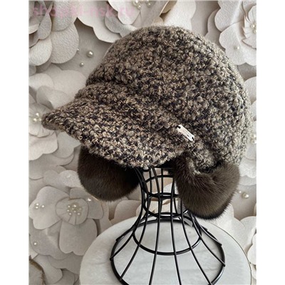 Фантазия букле мех.норка Кепка женская флис (56-58)
