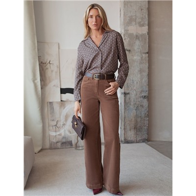 Блузка из вискозы с принтом