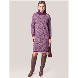 Платье жаккардовой вязки с кашемиром