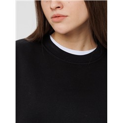 Женский свитшот оверсайз из футера с начесом Lingeamo черный ВК-23 (14)