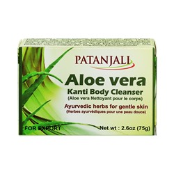 ALOE VERA KANTI Body Cleanser, Patanjali (АЛОЭ ВЕРА КАНТИ мыло для тела, Патанджали), 75 г.