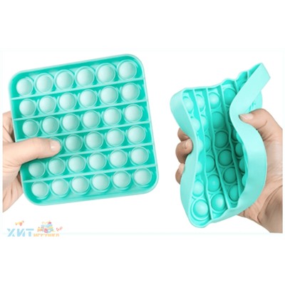 POP IT antistress Сенсорная игрушка КВАДРАТ ОДНОТОН в ассортименте / Вечная пупырка, popit_kvadrat_postel
