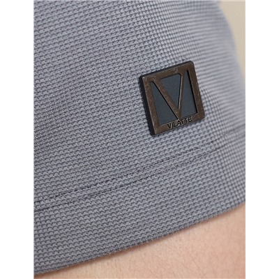 Футболка-поло из фактурного трикотажа