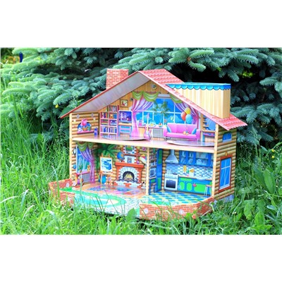 Кукольный  двухэтажный домик быстрой сборки «Дача» Серия Dream House
