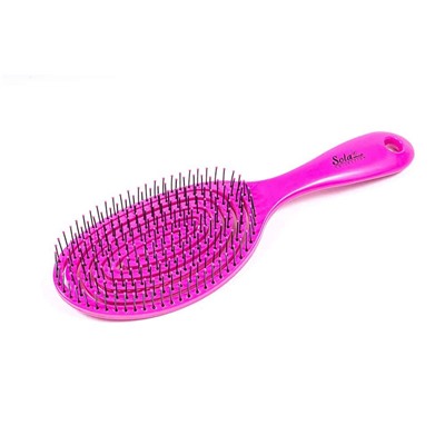 SOLAmio. Расческа массажная пластик большая 23см WET brush цвет фуксия #9765