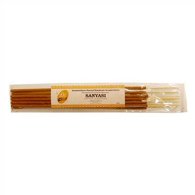 SANYASI Ramakrishna's Natural Handmade Incense Sticks (САНЬЯСИ натуральные благовония ручной работы, Рамакришна), 20 г.