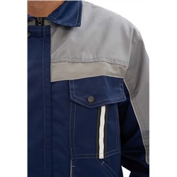 Костюм мужской "Оптимальный" летний с брюками т.синий/серый