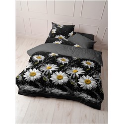 Постельное белье Шуйская бязь Черная ромашка 9204-1