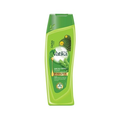 Vatika CACTUS AND GERGIR Hair Fall Control Shampoo, Dabur (Ватика КАКТУС И РУККОЛА Шампунь КОНТРОЛЬ ВЫПАДЕНИЯ для ломких, выпадающих и ослабленных волос, Дабур), 200 мл.