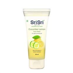 CUCUMBER LEMON FACE WASH, Sri Sri Tattva (Гель для умывания ОГУРЕЦ И ЛИМОН, для чистой и гладкой кожи, Шри Шри Таттва), 60 мл.