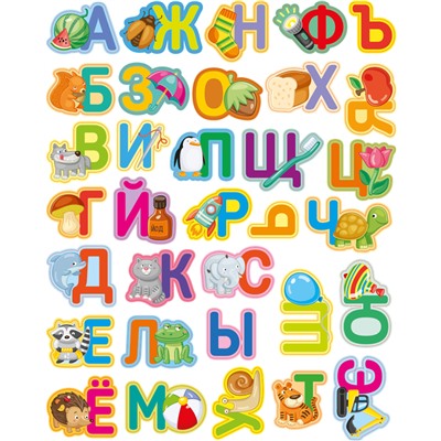 Развивающая игра «Азбука деревянная в картинках» Baby Toys Wood