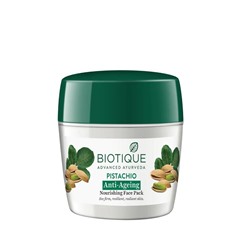 PISTACHIO Anti-Ageing Nourishing Face Pack, Biotique (ФИСТАШКА Антивозрастная питательная маска для лица, для всех типов кожи, Биотик), 175 г.