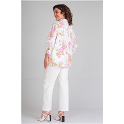 Mubliz 049 розовый_молочный, Брюки,  Жакет