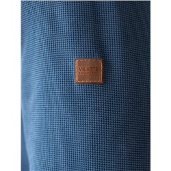 Лонгслив из фактурного трикотажа с плетеным воротником поло с застежкой на пуговицы