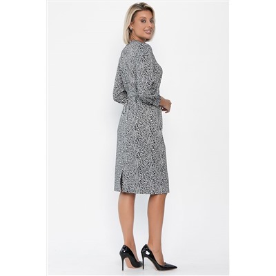 Платье Феличита (черное/лео) П14034-19М