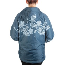ZW-2312-C AQUAMARINE Куртка демисезонная женская BLACK LEOPARD (100 гр.синтепон) размер 52