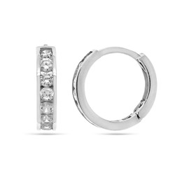 Серьги из серебра куб.циркон., ТЦС-КНГкр-14мм