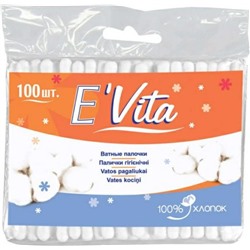 Ватные палочки E`VITA 100шт.полиэт.