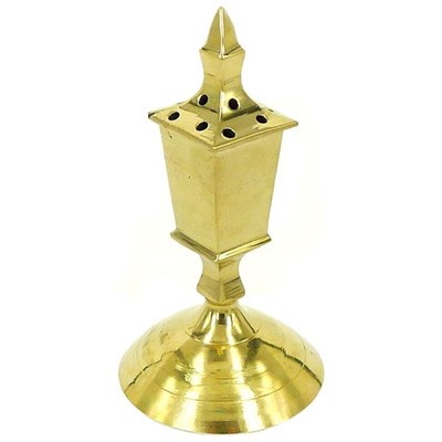 Подставка под благовония ФОНАРЬ (латунь, высота 10 см.), 1 шт.