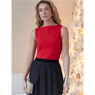 Топ из премиального хлопка с эластаном