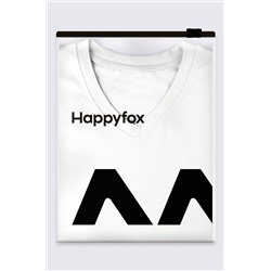 Женская футболка оверсайз с V-вырезом Happyfox