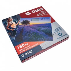 Весы 180 кг 28×28 см электронные напольные DELTA D-9302 "Лавандовое поле"