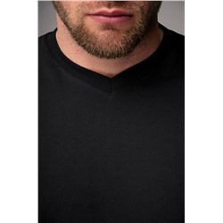 Мужская футболка больших размеров c V-вырезом Happyfox