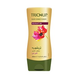 Trichup Hair Conditioner KERATIN Damage Repair, Vasu (Тричуп Кондиционер КЕРАТИН, Восстановление поврежденных волос, Васу), ЗЕЛЕНАЯ БУТЫЛКА, 200 мл.