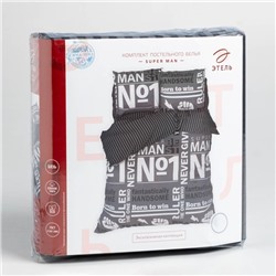 Постельное белье "Этель" дуэт Super man 143*215 см - 2 шт, 240*220 см, 70*70 см -2 шт