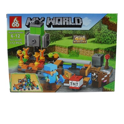 Конструктор My World 4в1 172дет. 25*19см  / коробка 66066-4
